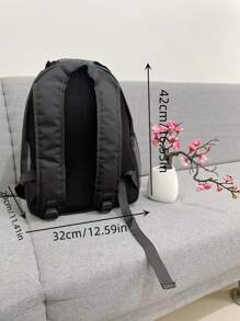 1pc Portable Clear Pet Carrier Bag - Black - View 2