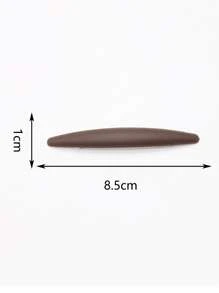 1pc/2pcs Women Matte Finish Retro Hair Clips, Fashion Simple Anti-Slip Hair Accessories (Size Refer To Product Details), School Stuff, Head Accessories, Hairpin - Brown - View 2