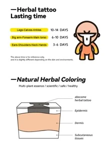 1入組墨綠色植物臨時刺青貼紙,附有英語句子“我希望你是為我而來”,防水、防汗、無反光、耐用、極簡風格多種用途,男女適用,可貼在手臂、鎖骨、肩膀等部位,是情侶的完美選擇 - 黑色 - 查看 8