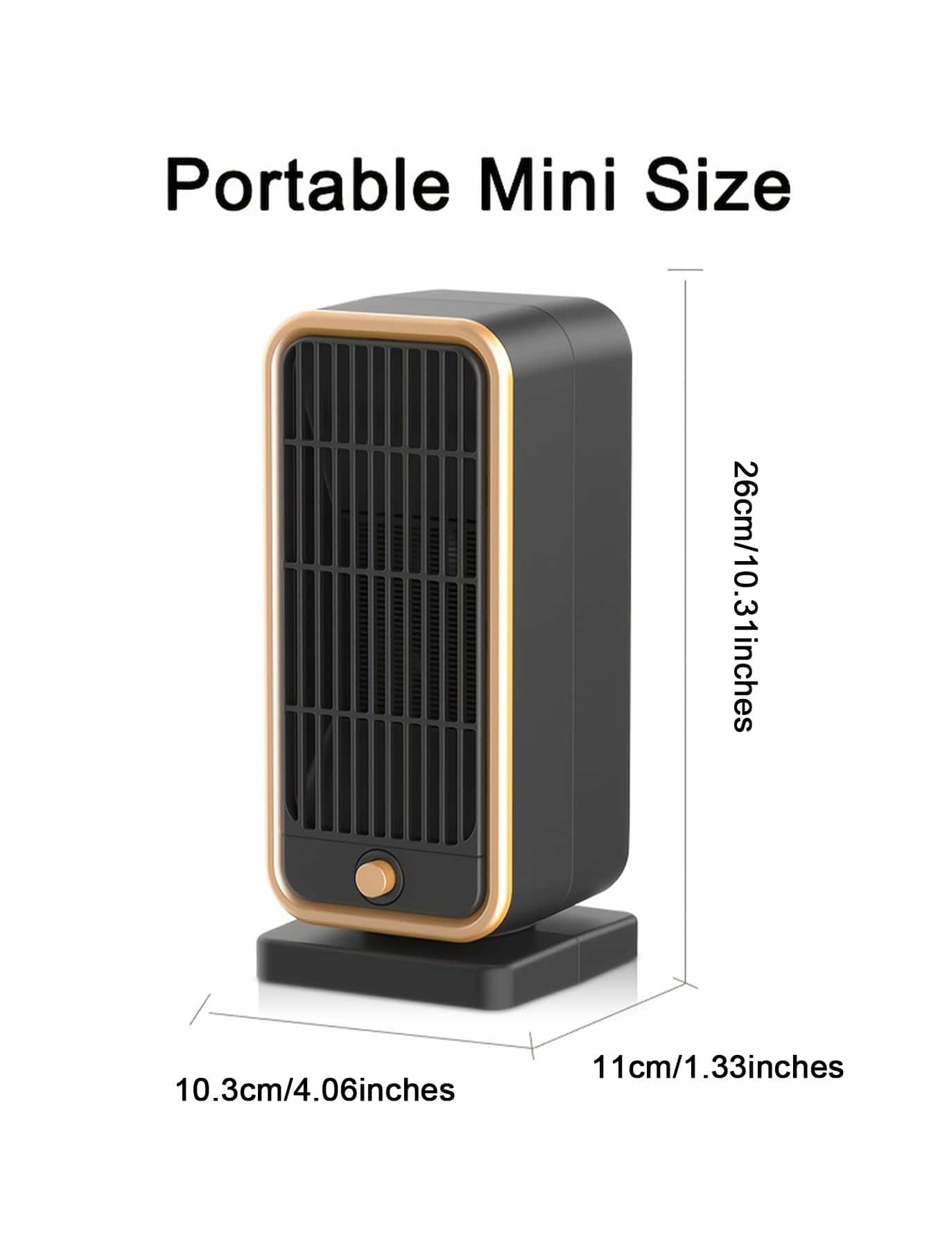 PTC Ceramic Space Heater 500W Electric Heater Portable, Small Mini Electric  Heater for Indoor Office Room Desktop Home | SHEIN