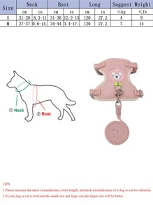 1 PC Cartoon Bear Patch Decor Khai thác thú cưng & 1 PC Dây xích thú cưng cho chó ngoài trời - Màu xanh lam - Xem 3