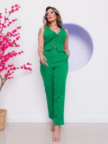 Women Two-piece Outfits - Verde Oscuro - Ver 2