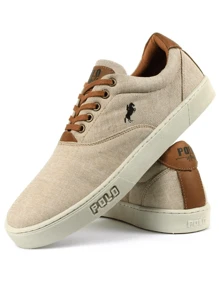 Men Sneakers - 米色 - 查看 1