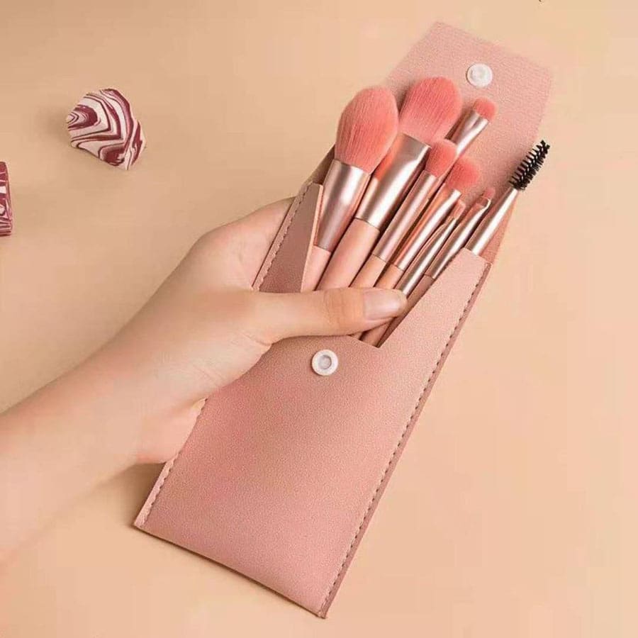Eight Mini Brush Set Eyeshadow Brush Concealer Powder Brush Beginners Soft Brush Cross Border Beauty Tool,Brush Set,Makeup Brush Kit,Make Up Brush Set,Make Up Set Complete,Makeup Brush Set,Complete Makeup Kit,Brush Kit,Brushes Makeup Set,Makeup Gift Set - Pink - View 1