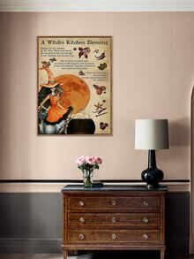 1pc Retro Decor Synthetic Fiber Rectangular Waterproof Canvas Painting For Living Room And Bedroom Decoration - Multicolor - View 3