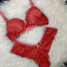 Women Bra & Panty Sets - Red - View 1