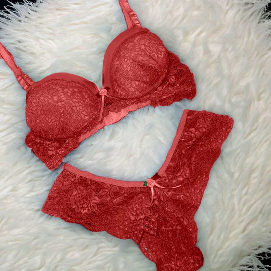 Women Bra & Panty Sets - Red - View 1
