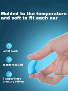 1入組耳塞適用於睡眠你的工作製成的海綿材料 - 藍色 - 查看 8