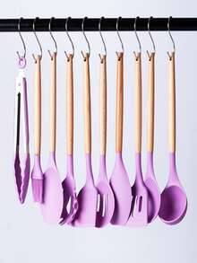 Conjunto De Utensilios De Cocina Morados De 12 Piezas - Traje morado 12 piezas - Ver 4