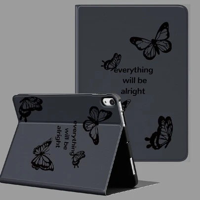 Apple Fairycore Butterflies 保护壳适用于 iPad 第 9/8/7 代，具有自动唤醒/睡眠功能