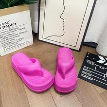 1雙女性乙烯-乙酸乙烯共聚物拖鞋帶增加高度適合夏天,海灘,人字拖