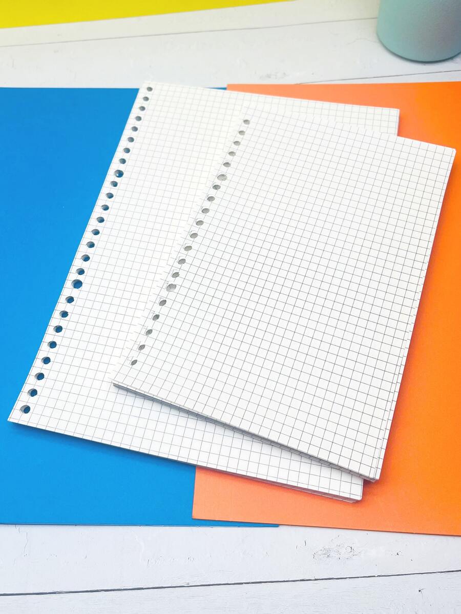 59sheets Quad Ruled Binder  Loose-Leaf Filler Paper , Journal Papers For Writing - White - View 1