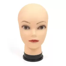 禿模特頭模型頭適用於美容,製作假髮,帽子,,眼鏡展示,批發製造商 - 黑色 - 查看 1