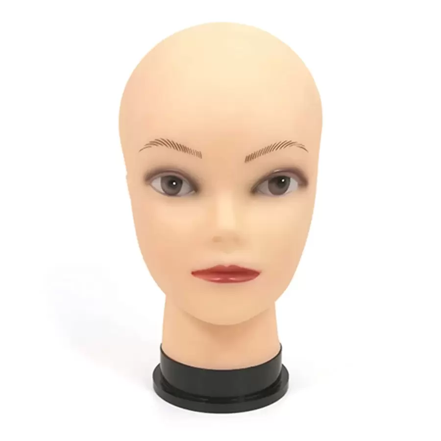 禿模特頭模型頭適用於美容,製作假髮,帽子,,眼鏡展示,批發製造商 - 黑色 - 查看 1