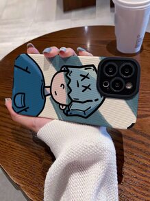 Apple Cartoon Graphic Phone Case - Multicolor - View 4