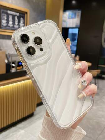 Valentines Sequins Transparent Water Ripple IPhone 13 Case Compatible With IPhone 15 Pro Max, Full-Body Coverage Compatible With IPhone 11/XS,Simple Soft Case With Airbags To Prevent Falling Waterproof Shockproof Anti-Fall Scratch Resistant