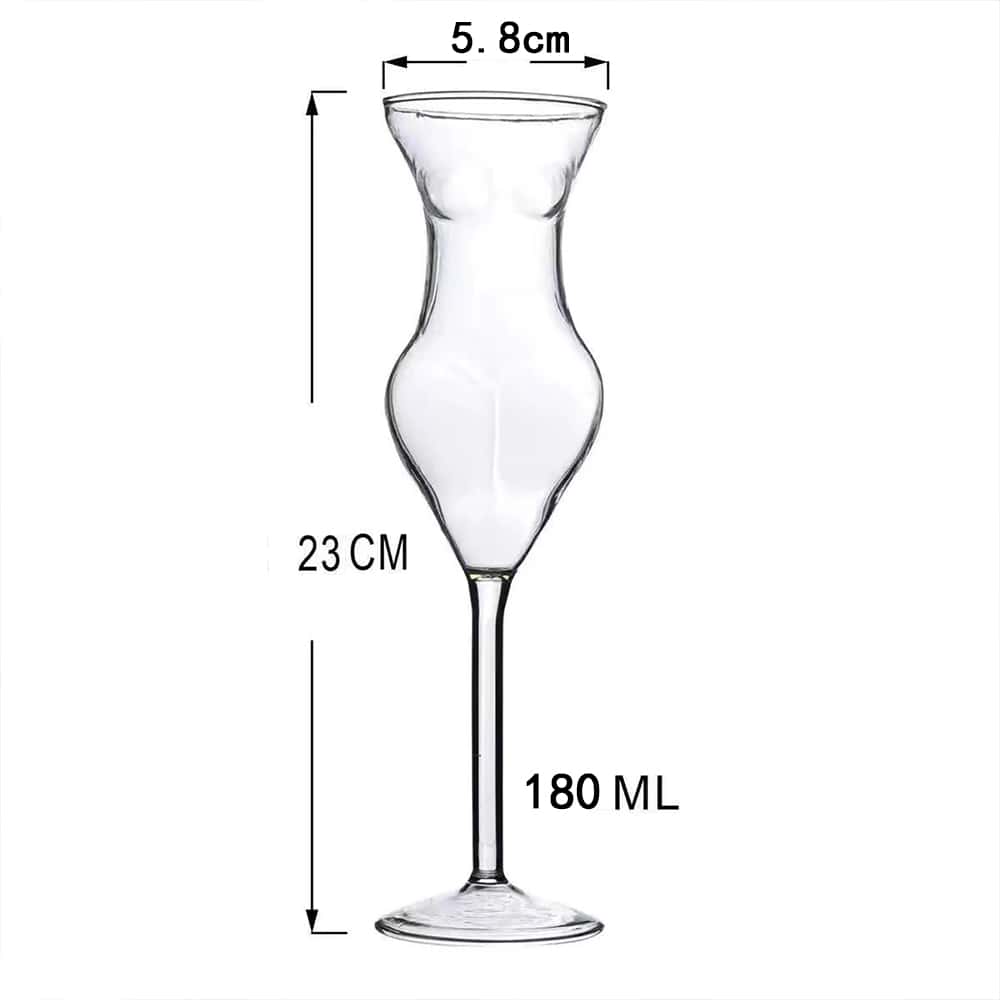1pc Creative Goblet Sexy Beauty Body Shaped Glass Mugs Wine Juice