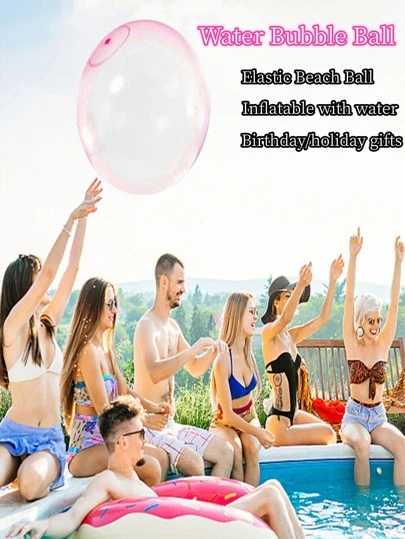 1 pieza de color al azar agua rebote globo inflable TPR bola , para exterior playa fiesta de piscina