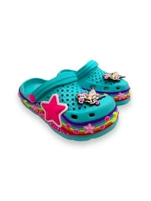 Kids Flat Sandals - Màu xanh bạc hà - Xem 2