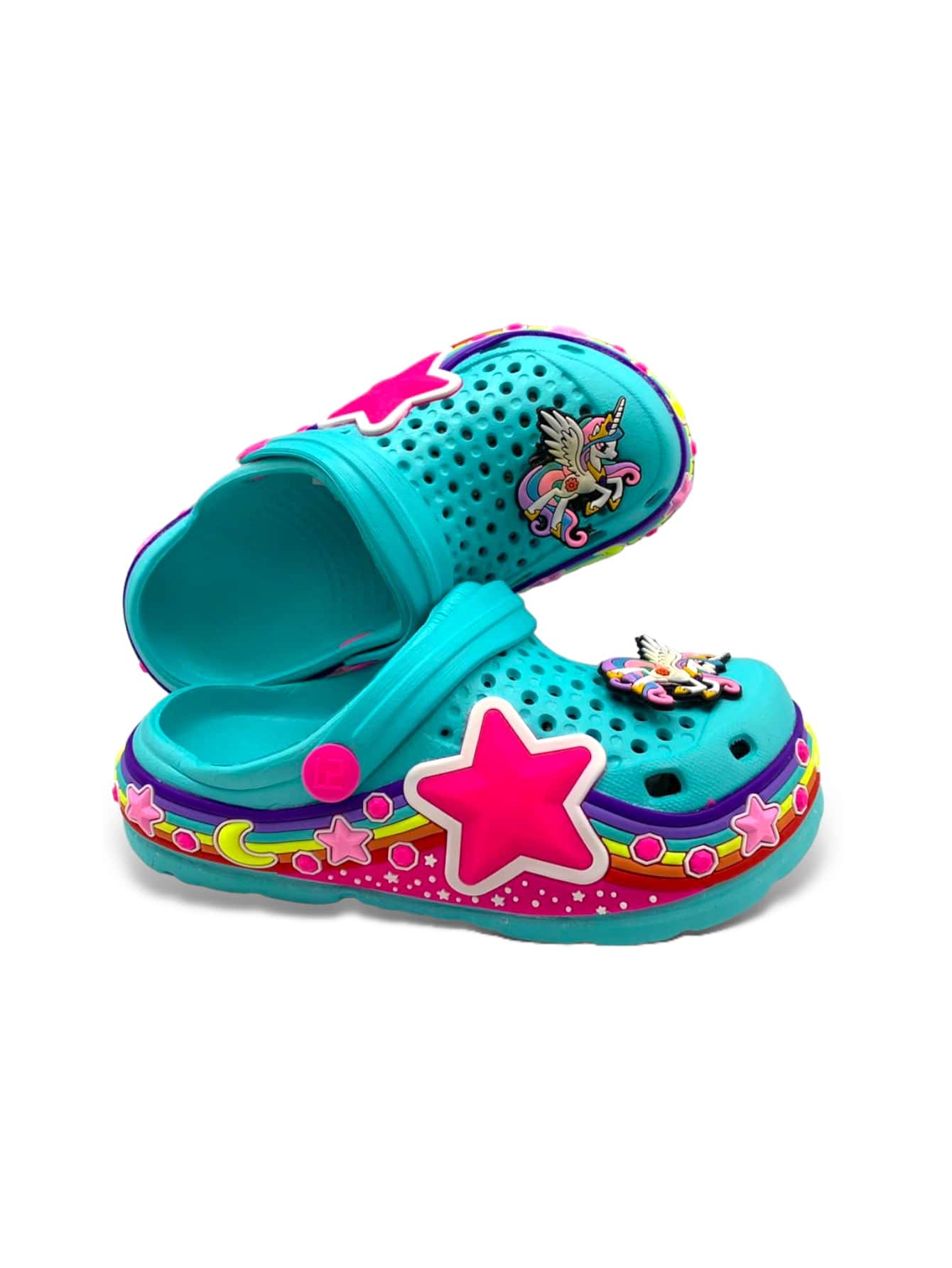 Kids Flat Sandals - Màu xanh bạc hà - Xem 1