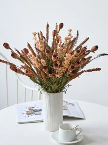 1 Bouquet Artificial Poppy Fruit And Ear Of Wheat Mixed Bunch, Perfect For Wedding Opening Ceremony Decoration, Autumn Home Living Room Dining Room Decor, Country Style, Valentine Day, Gift Gifts Birthday Graduation Home Decor Back To School School Supplies