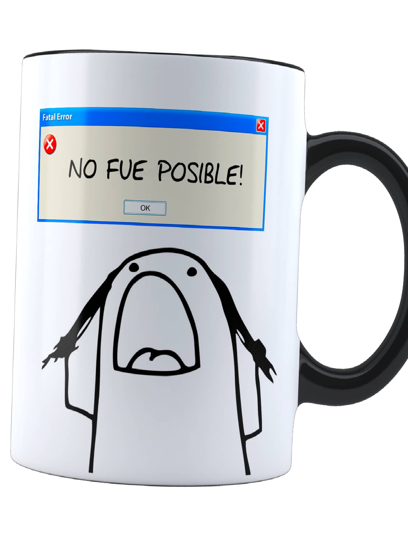 Taza Mágica Flork Cargando Paciencia, error | Cerámica 11 oz Cambia de ...