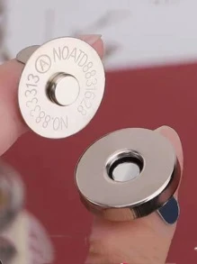 無縫袋用隱形磁扣,皮夾用金屬手提包扣,手提包用強力磁扣 - 銀色 - 查看 8