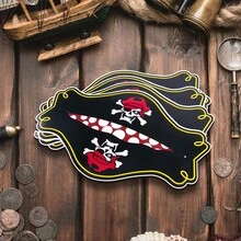 包括紙帽和眼罩在內的5入組海盜主題派對裝飾,適用於酒吧、生日、萬聖節派對等