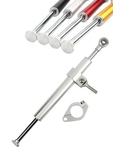 PowerMotor Motorcycle Direction Damper, General Racing Dead Wobble Prevention Off-road Motorcycle Stabilizer - Silver - Silver - View 2