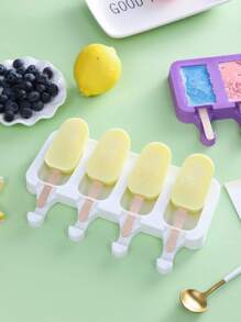 1pc Silicone Ice Cream Mold, DIY Chocolate Dessert Popsicle Mould Tray, Ice Cube Maker Homemade Tool Summer Party Supply(S. M optional)