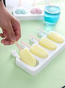 1pc Silicone Ice Cream Mold, DIY Chocolate Dessert Popsicle Mould Tray, Ice Cube Maker Homemade Tool Summer Party Supply(S. M optional)