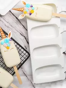 1pc Silicone Ice Cream Mold, DIY Chocolate Dessert Popsicle Mould Tray, Ice Cube Maker Homemade Tool Summer Party Supply(S. M optional)