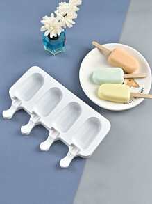 1pc Silicone Ice Cream Mold, DIY Chocolate Dessert Popsicle Mould Tray, Ice Cube Maker Homemade Tool Summer Party Supply(S. M optional)