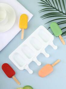 1pc Silicone Ice Cream Mold, DIY Chocolate Dessert Popsicle Mould Tray, Ice Cube Maker Homemade Tool Summer Party Supply(S. M optional)
