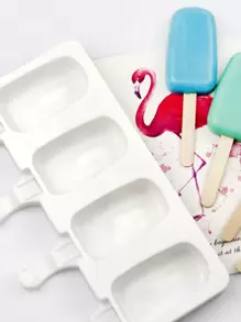 1pc Silicone Ice Cream Mold, DIY Chocolate Dessert Popsicle Mould Tray, Ice Cube Maker Homemade Tool Summer Party Supply(S. M optional)