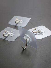 30入組/20入組/5入組透明無痕膠貼牆掛勾,適用於家居和門後掛勾