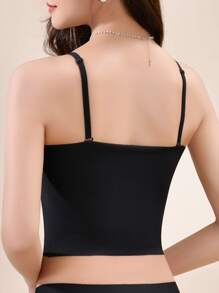 無縫無線薄肩帶背心女士絲滑舒適一體式無痕內衣