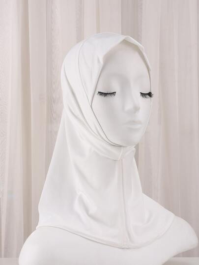 قطعة واحدة من حجاب محبوك ناعم بلون موحد للنساء، غطاء للرأس سهل الارتداء يغطي الشعر والرقبة، حجاب عربي تقليدي في الشرق الأوسط للاستخدام اليوميرمضان