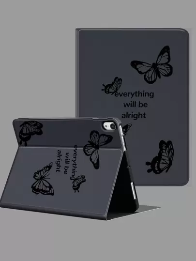 Apple Fairycore Butterflies 保护壳适用于 iPad 第 9/8/7 代，具有自动唤醒/睡眠功能