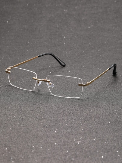 1 par de gafas blancas cuadradas transparentes para hombres, adecuadas para uso diario, vuelta al colegio, ocio al aire otras ocasiones, con un estilo elegante y de moda