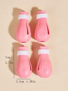 4 cái Bảo vệ chân tắm cho thú cưng - Hồng - Xem 5