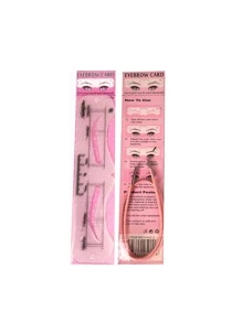 L Size Soft Ruler Eyebrow Stencil Shaper Sticker Eyebrow Shaping Makeup Tools 6 Design / Set