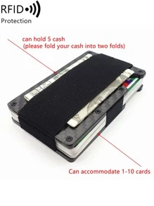 Men's Minimalist Card Wallet - Black - View 1