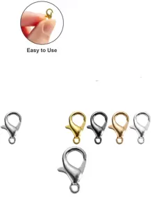 110 chiếc Lobster Clasp & Nhảy vòng Đối với Làm Dây chuyền , Vòng tay , Chuỗi , DIY Làm đồ trang sức Quân nhu - Màu Bạc Cổ - Xem 2