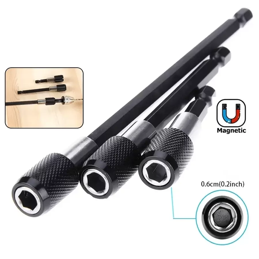 3 CÁI/1 CÁI Lục giác Nhanh Giải phóng Tự Khóa Gia hạn Dán Điện lực Máy khoan Tài xế Nhanh Chuyển nhượng Dán Cái vặn vít Gia hạn Dán Công cụ 1/4 Inch Tự Khóa Từ tính Cái vặn vít Gia hạn Dán - 60/100/150mm Nhanh Giải phóng Đối với Nhanh Chuyển nhượng & Mạnh mẽ Từ tính