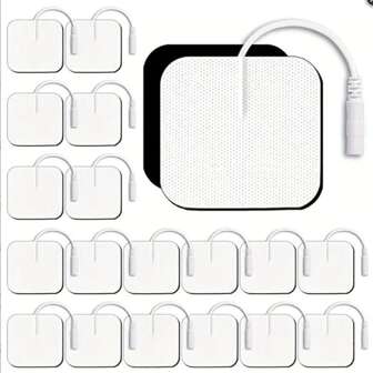 20 stks TENS Unit Vervanging Pads 2X2, Latex Gratis Elektroden Compatibel Met TENS Machine Gebruik 2mm Pin Connector Lead Draden Zoals AUVON TENS, TENS 7000, Etekcity, Nicwell Care Tens