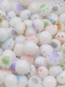 Yiwu Qiyou Accessories Co., LTD 20颗/套 时尚猫爪形珠子，适合女性DIY首饰制作 - 彩色 - 查看 8