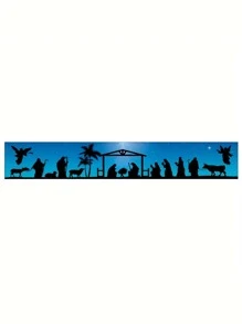 1 stuk , Scène Kerstmis Kerstmis Banner Groot Xmas Teken Voor Kerstmis Decoraties