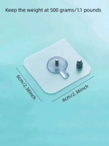 4入組pvc強力黏性牆掛鉤,透明防水耐用,可掛海報,不需釘子,適用於廚房、浴室、衣服、帽子、鑰匙、毛巾等掛衣掛