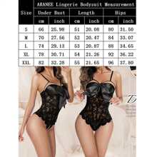 Sexy Lace Lingerie Erotic Babydoll Hot Sexy Bodysuit Lace Slit Exotic For Women - Black - View 9